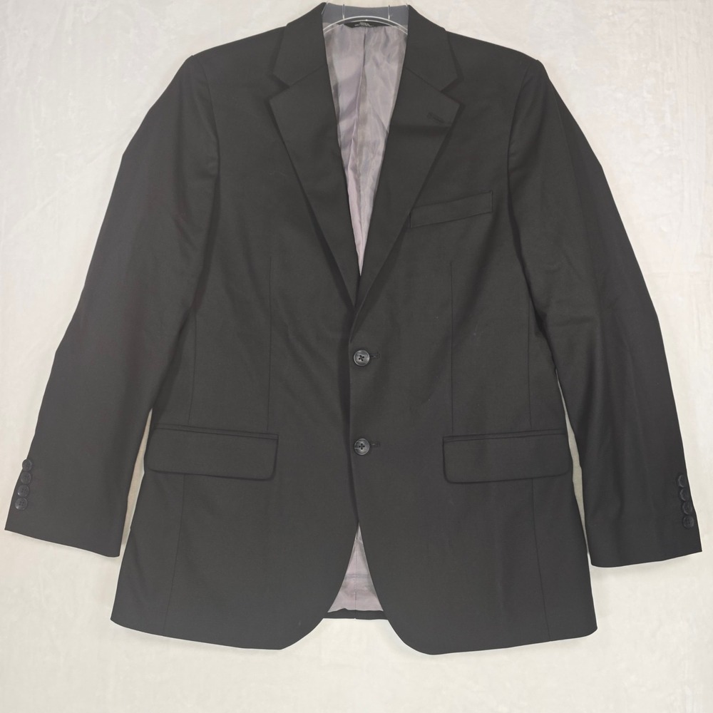 Haggar H26 Men's Blazer 40R Black Tailored Fit Stretch Sport Coat